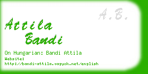 attila bandi business card